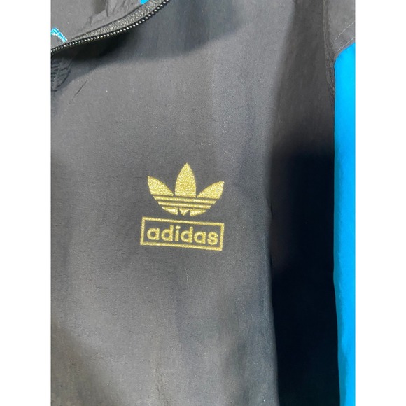 Adidas Originals Shadow Trefoil Jacket Black Yellow Blue Colorblock Logo Men's S - Picture 3 of 15